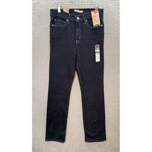Levis Jeans Womens 30x30 Blue Denim 314 Shaping Straight Workwear Grunge NEW